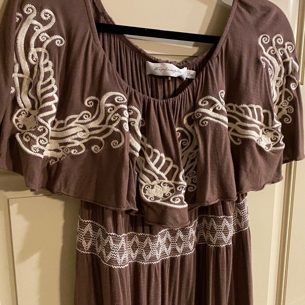 T-Bags Los Angeles embroidered maxi dress - Picture 5 of 14